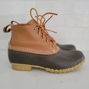 EUC L.L. Bean Original 6" Leather Duck Boot Brown Tan Men's Size 7 Vintage Style